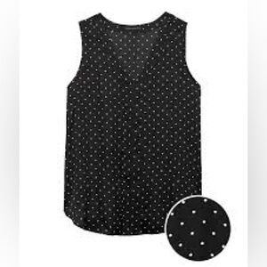 Black Polka Dot Sleeveless Top